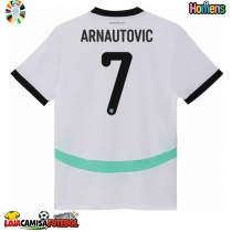 Camisa de Futebol Áustria Marko Arnautovic #7 Equipamento Secundário Europeu 2024 Manga Curta